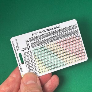 Body Mass Index (BMI) ID Badge Flashcard Student Paramedics Nurses ...
