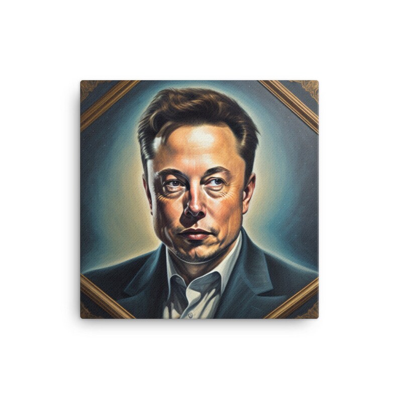 Elon Musk Canvas Painting of Elon Musk Elon Musk Wall Art - Etsy
