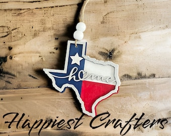 Adorno para el hogar de Texas hecho a mano: un recuerdo personalizado del estado