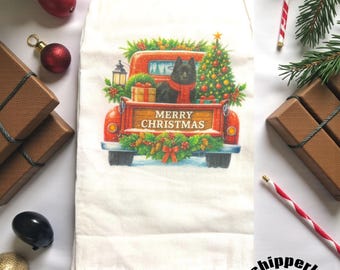 Paño de cocina navideño para perros
