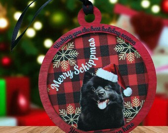 Adorno de Schipperke: regalo para amantes de los perros, decoración navideña