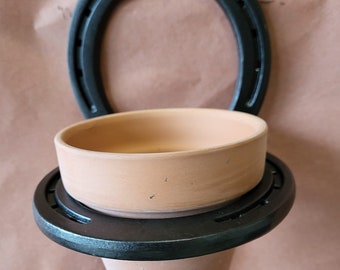 Horse shoe planter pot holder hanger