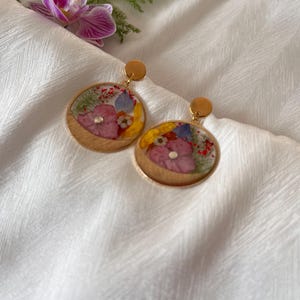 Hangoorbellen met echte geperste bloemen|wilde bloemen