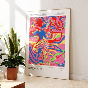 Psychedelic Wall Art, Trendy Wall Art,  Affirmations Poster Print, Retro Poster Print, Aesthetic Home Decor, DIGITAL DOWNLOAD