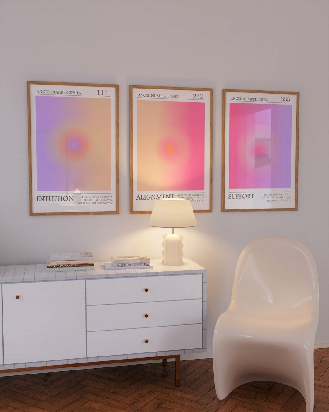 Angel Number Wall Art Printable Set of 3 111 222 333 Aura - Etsy UK