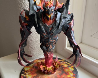 Shadow Fiend Arcana em Requiem of Souls Pedestal - Dota 2 Figurine 3D Model