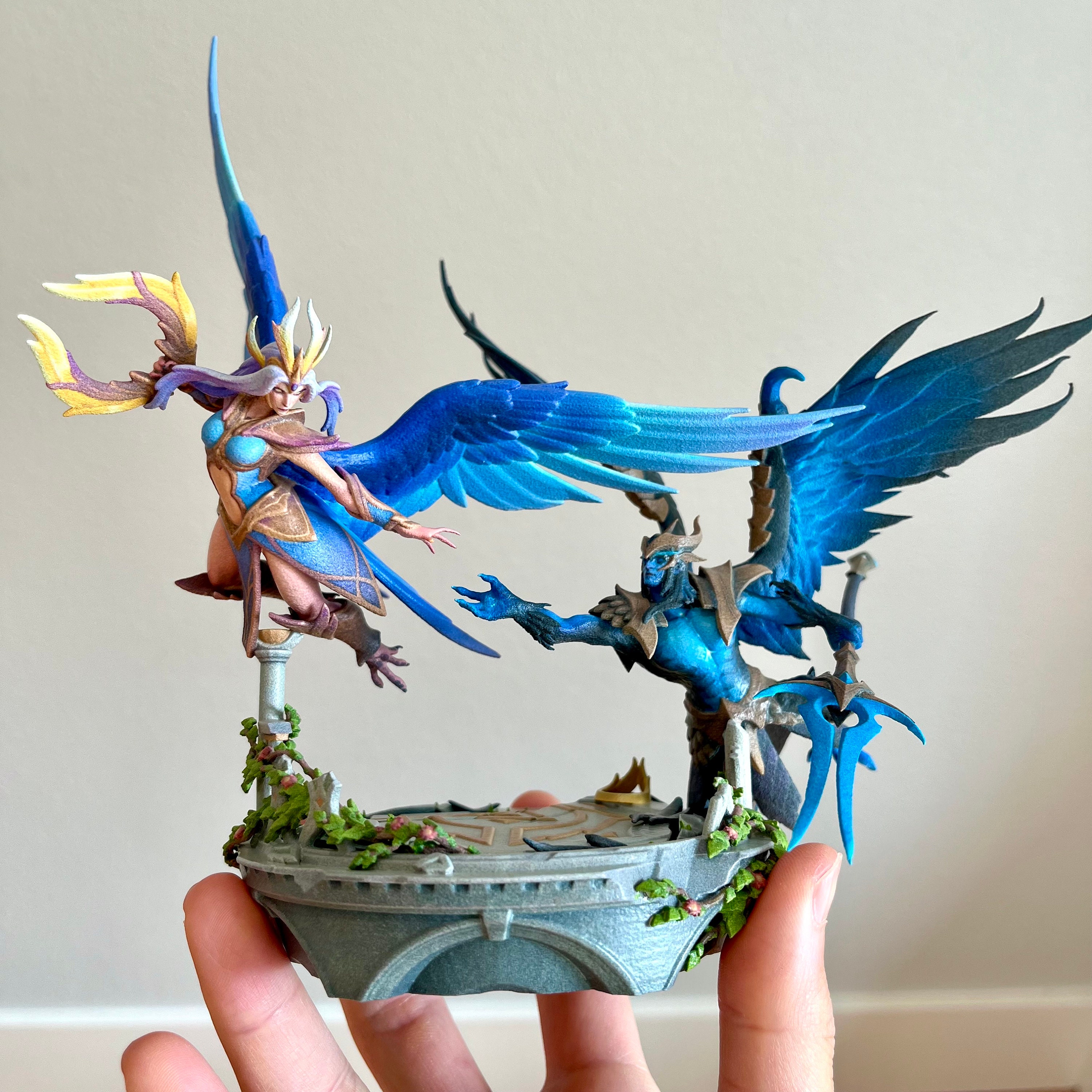 Crownfall Tribute Skywrath Mage and Vengeful Spirit Arcana - Dota 2 Figurine 3D Model