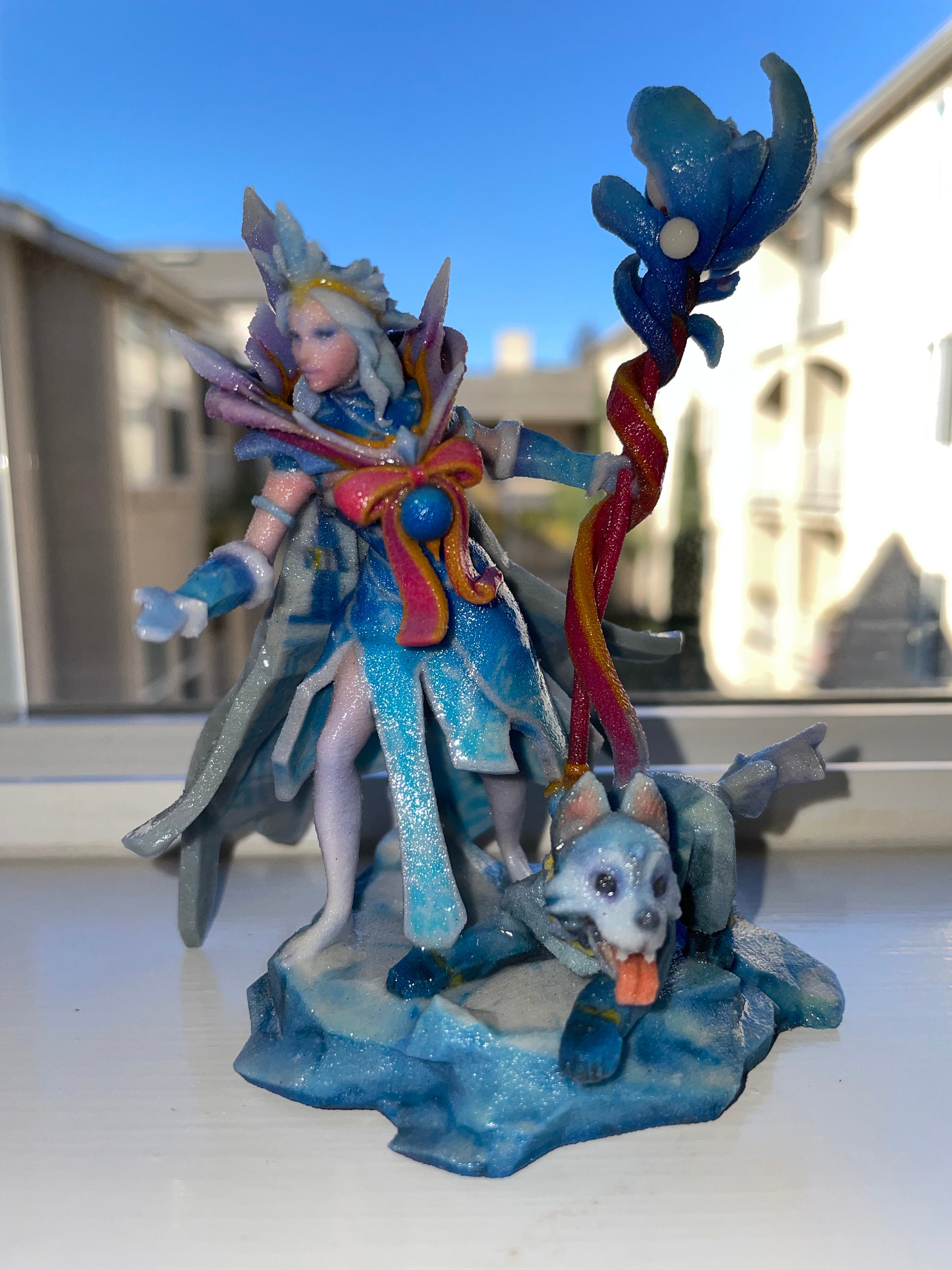 Crystal Maiden Arcana With Icewrack Pup - Dota 2 Figurine 3D Model