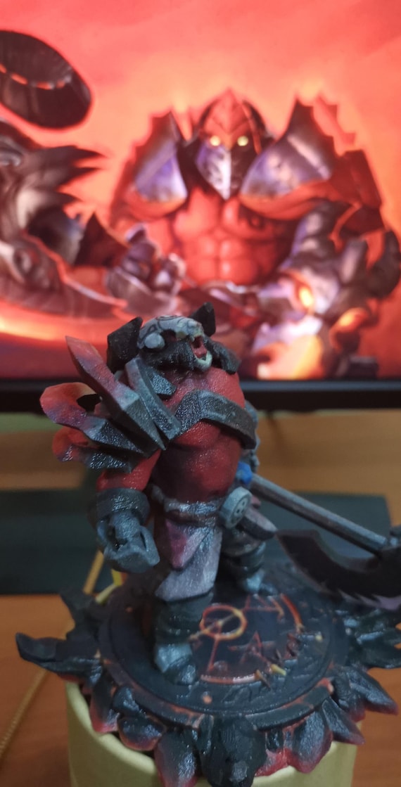 Axe in Berserker's Call With Mixed Set - Dota 2 Figurine 3D Model