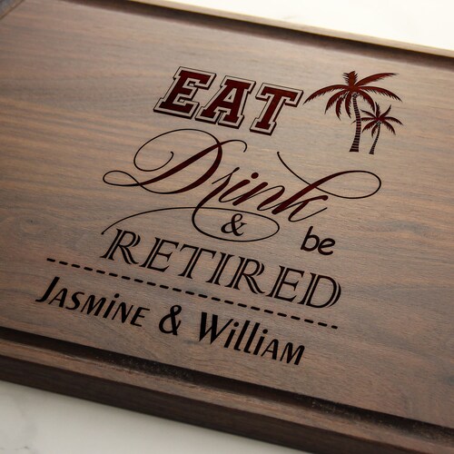 Retirement Cutting Board Retirement Gift Personalized Etsy