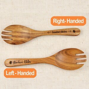 Personalized Wooden Spoon Set, Custom Engraved Wooden Spoon Wedding Gifts, Anniversary Gift for Grandma, Mother's Day Gift, Christmas gift image 4