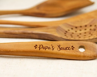 Personalized Wooden Spoon Custom Gifts Cooking Gifts, Birthday Gifts Father's Day Gifts, Gifts for Papa Gifts for Him Gifts for Father