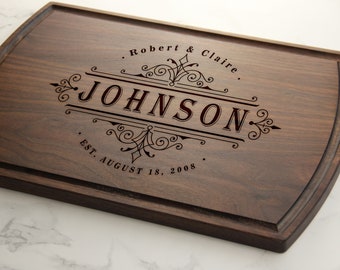 Personalized Anniversary gifts Cutting Board Family Gifts First Home Gifts Couples gift Birthday gifts Made in CANADA #18