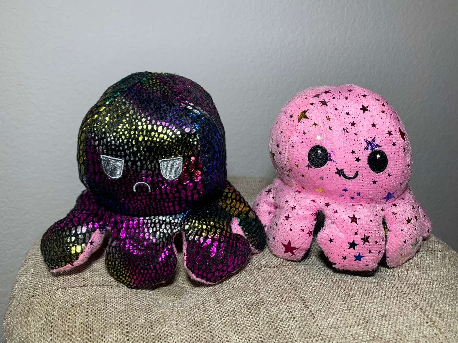 DoubleSided Reversible Mood/ Emotion Octopus Soft Plush Toy Etsy