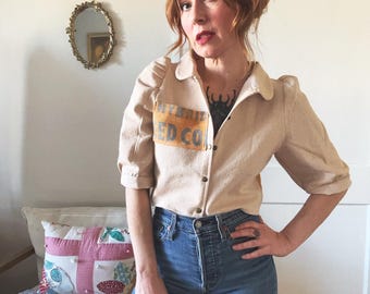 Salvaged Feedsack Jacket