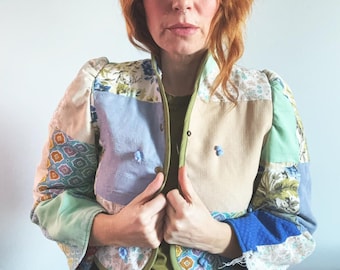 Salvaged Quilted Jacket