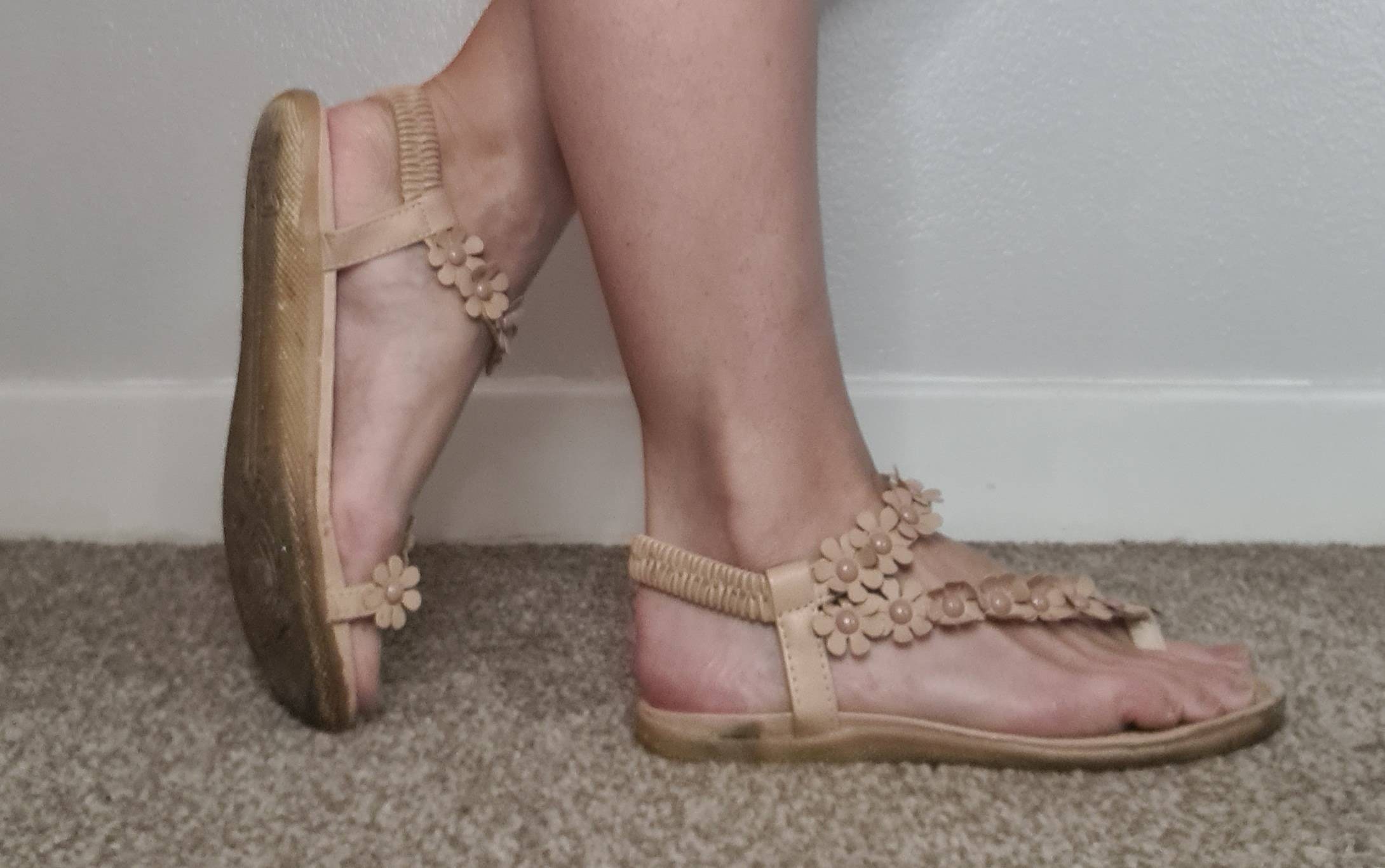 Trashed Well Worn Sandals Etsy