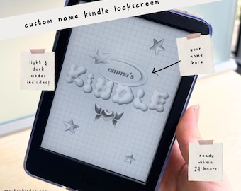 Custom Name Kindle Lockscreen: Y2K Hearts Screensaver (Digital Download)