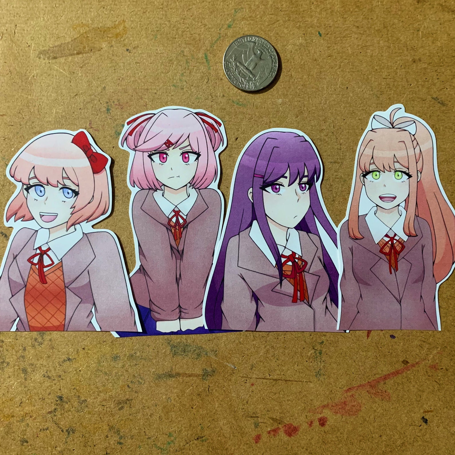 Doki Doki Literature Club Sticker Set | Etsy