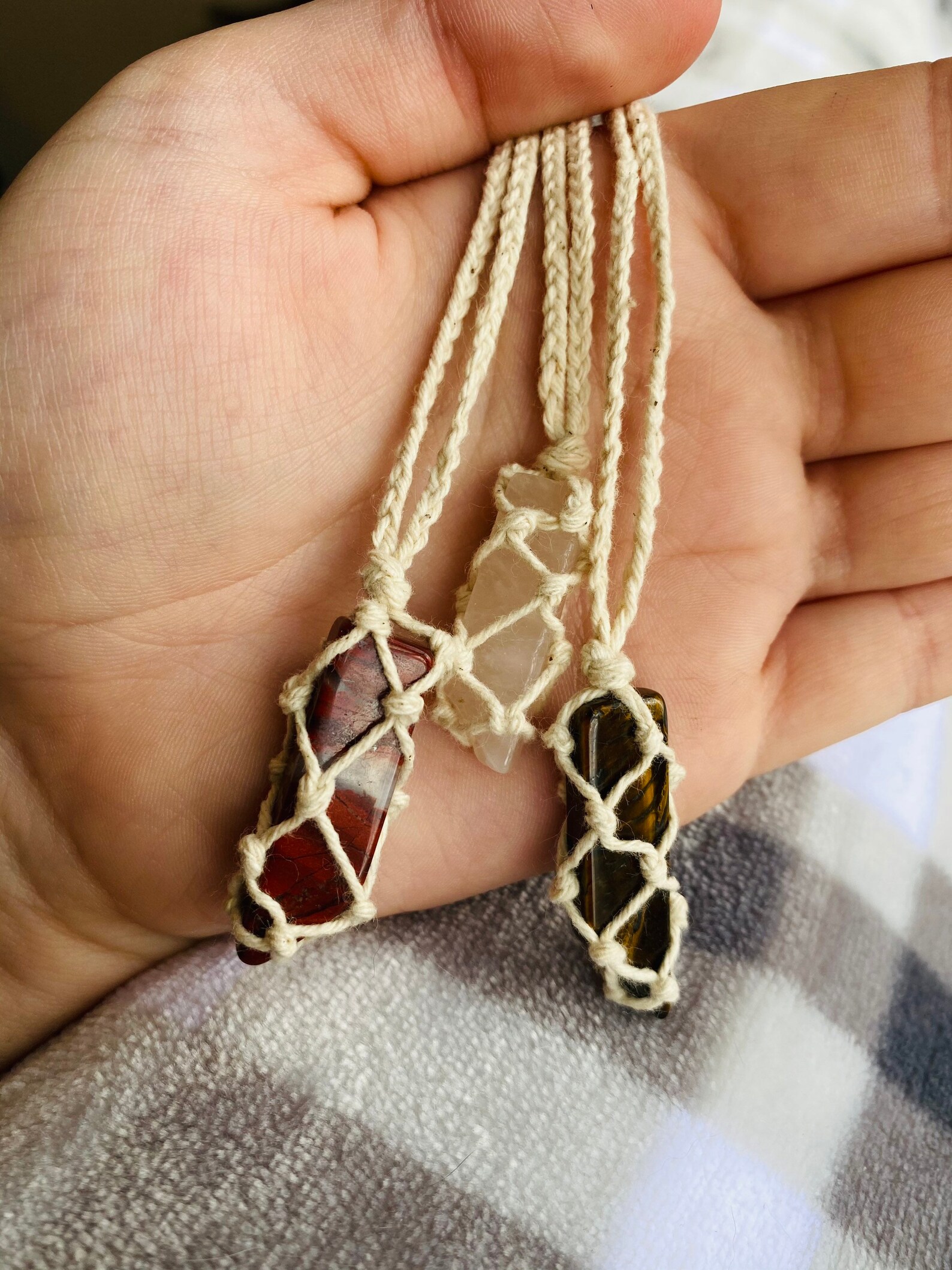 Wrapped Crystal Necklace Etsy