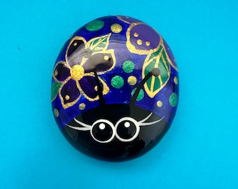 Metallic floral Lorybugrocks ladybug