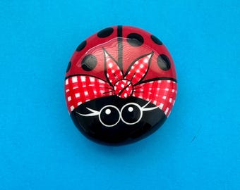 Checkered head-wrap Lorybugrocks ladybug