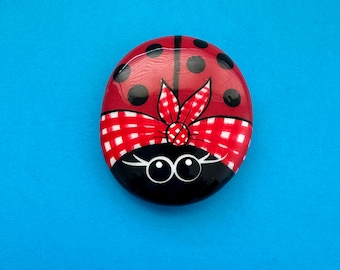 Checkered head-wrap Lorybugrocks ladybug