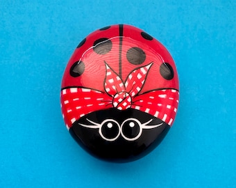 Checkered head-wrap Lorybugrocks ladybug
