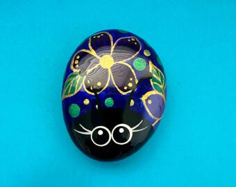 Metallic floral Lorybugrocks ladybug