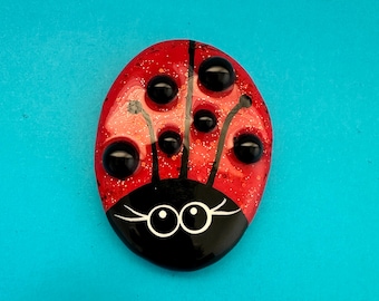 Glitter Lorybugrocks ladybug with 3d spots