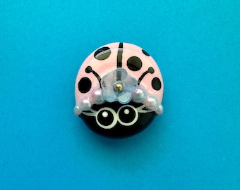 Mini flower embellished Lorybugrocks ladybug