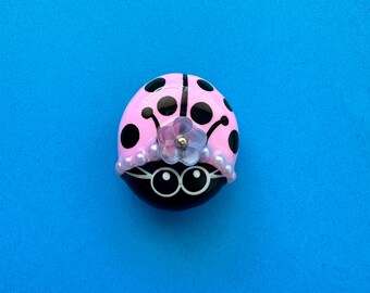 Mini flower embellished Lorybugrocks ladybug