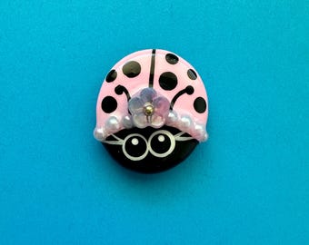 Mini flower embellished Lorybugrocks ladybug