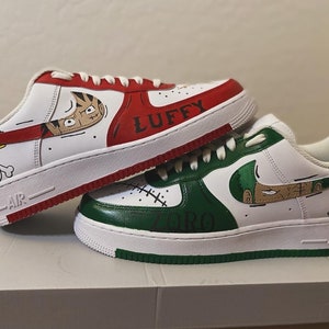 custom Air Force 1 red and green