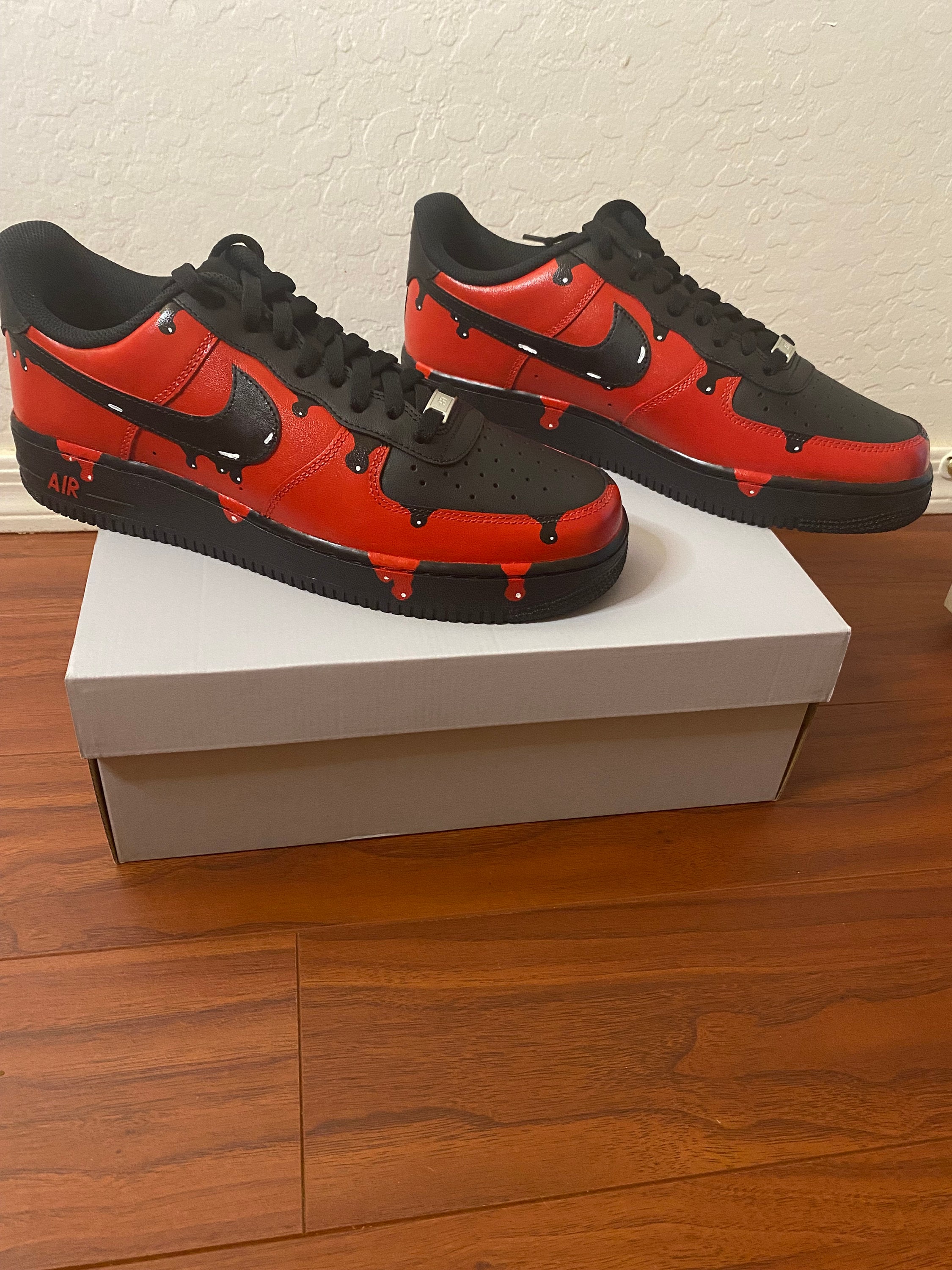 louis vuitton drippy custom nike air force 1