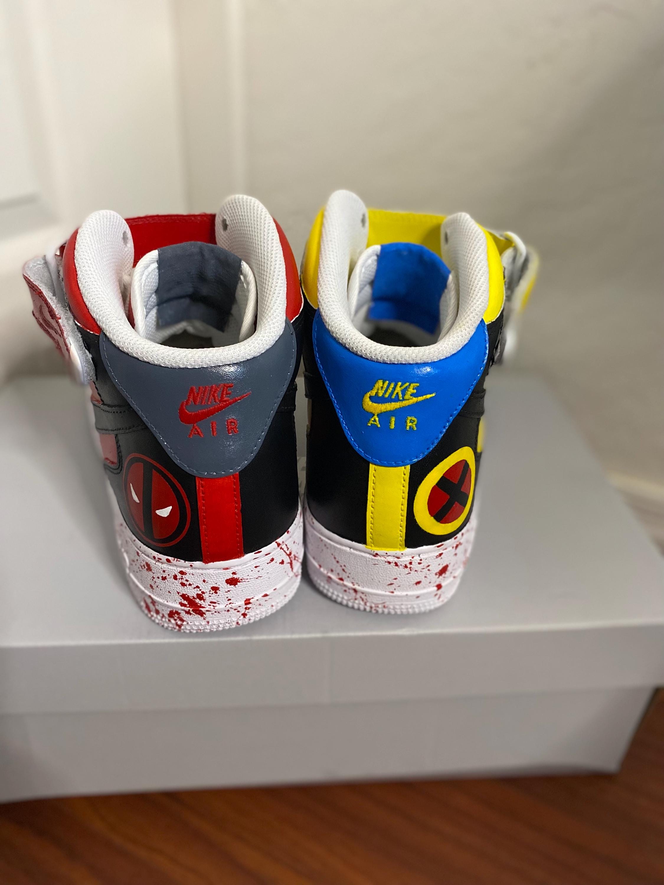 Custom nike air force 1 deadpool x wolverine Wolverine And Deadpop concept on Nike Airforce 1. . #marvel  main image 4