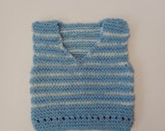 Hand Knitted Baby Vest. Age 0-3 months, 3-6 months, 9-12 months,1-2 years. Baby Girl, Baby Boy Tank Top. Unisex Body Warmer.