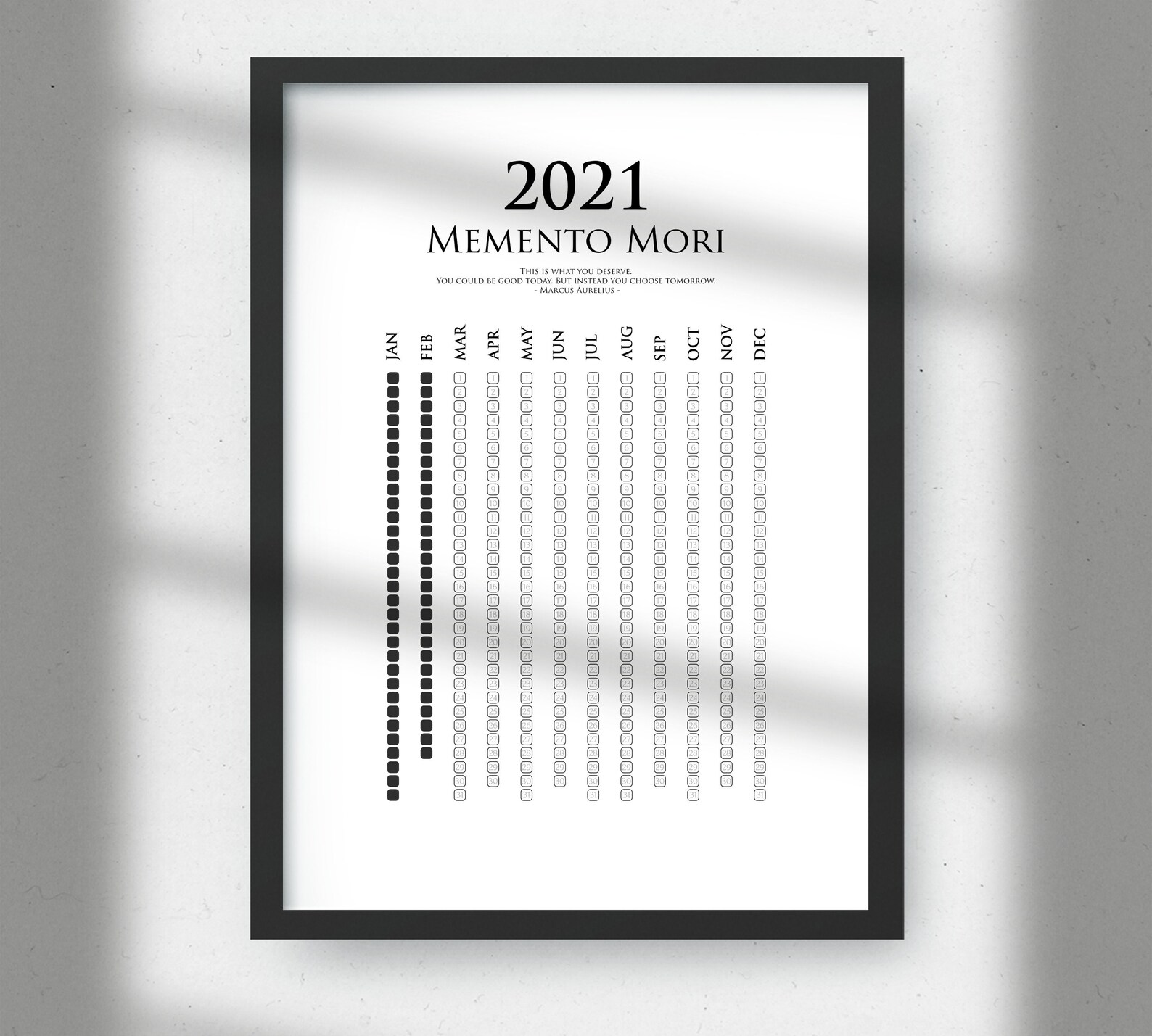 daily motivation to stop wasting time vertical memento mori etsy