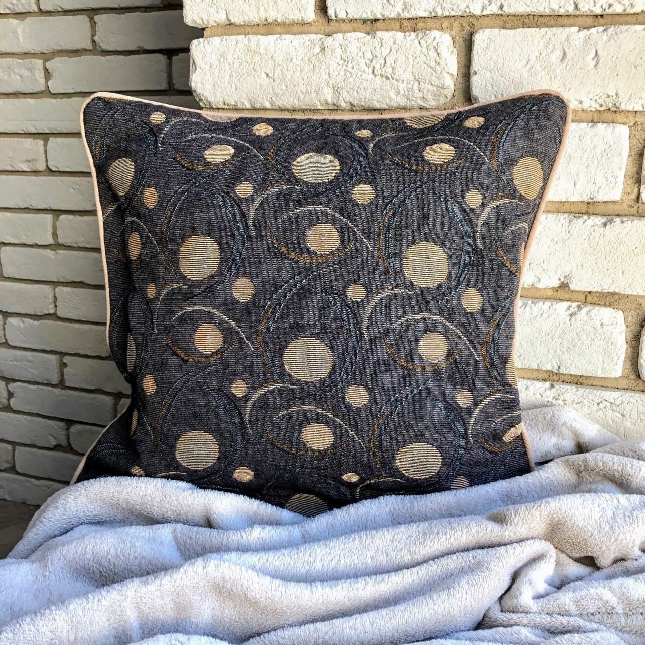 Jacquard Pillow Cover 45 x45 Pillow Throw pillow Etsy