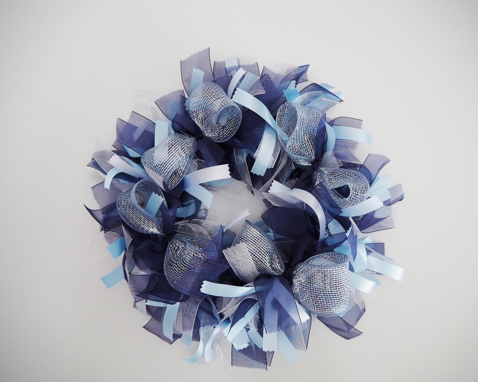 Indoor Wreath Luxury Handcrafted with Ribbon Interior Decor Etsy