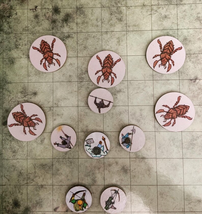 Token In Grid Pattern RPG Tokens: Ankhegs! - Etsy