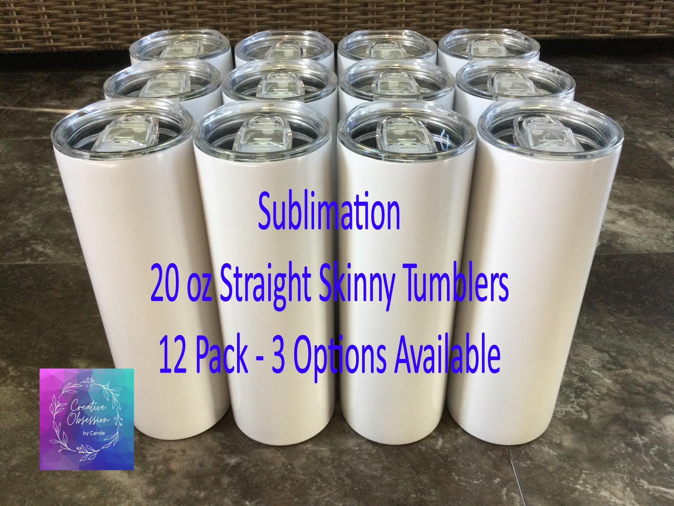 20 Pack of 20 oz Sublimation Tumbler 20 pack of tumblers