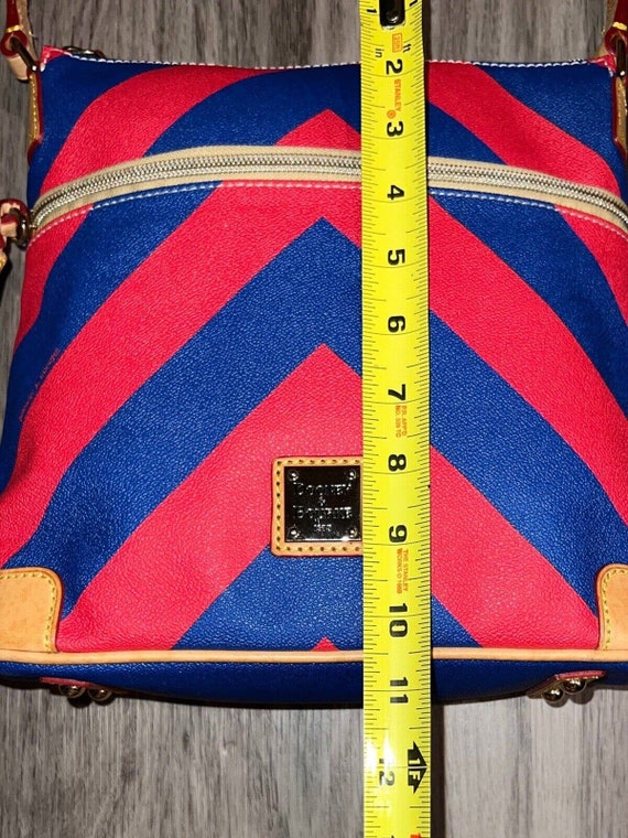 Dooney & Bourke Red and Blue Chevron Bag Purse - image 6