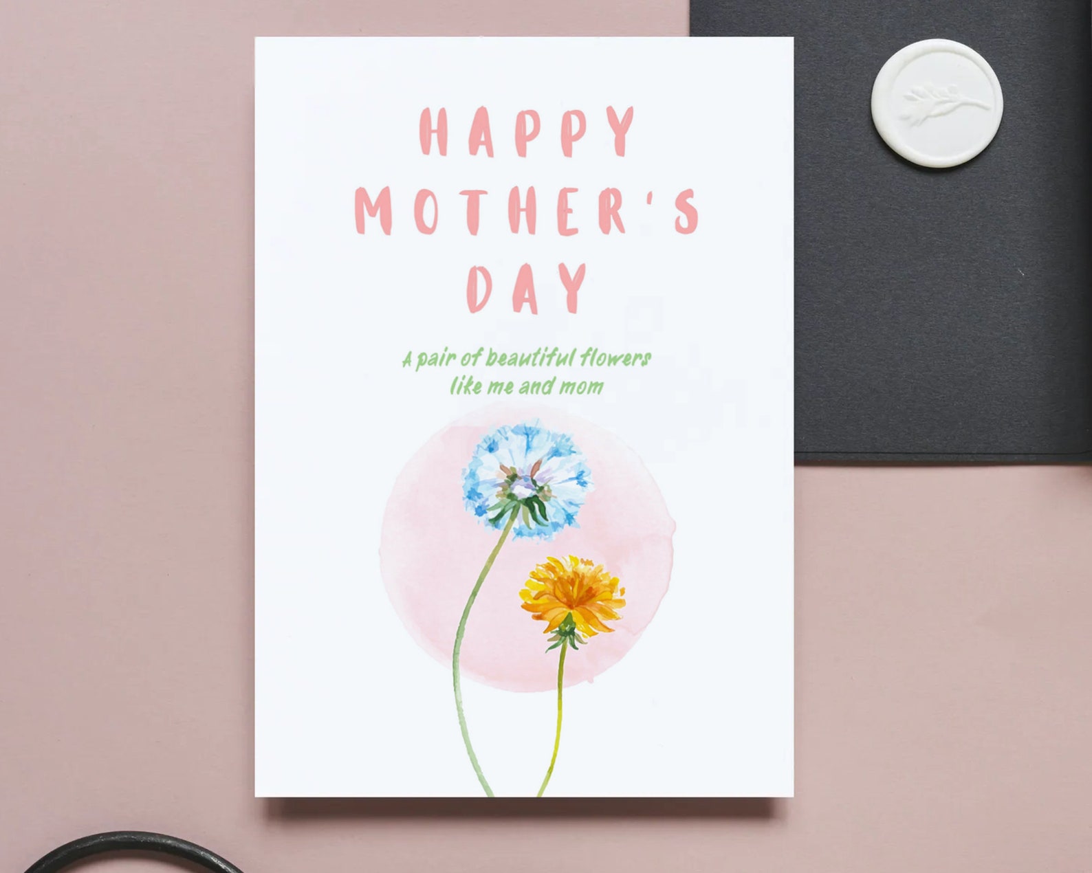 Happy Mother's Day Card / Flower Card / Dandelion / Love - Etsy