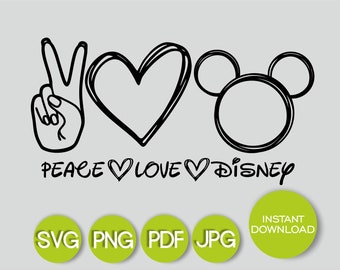 Free Free 149 Peace Love Disney Svg SVG PNG EPS DXF File