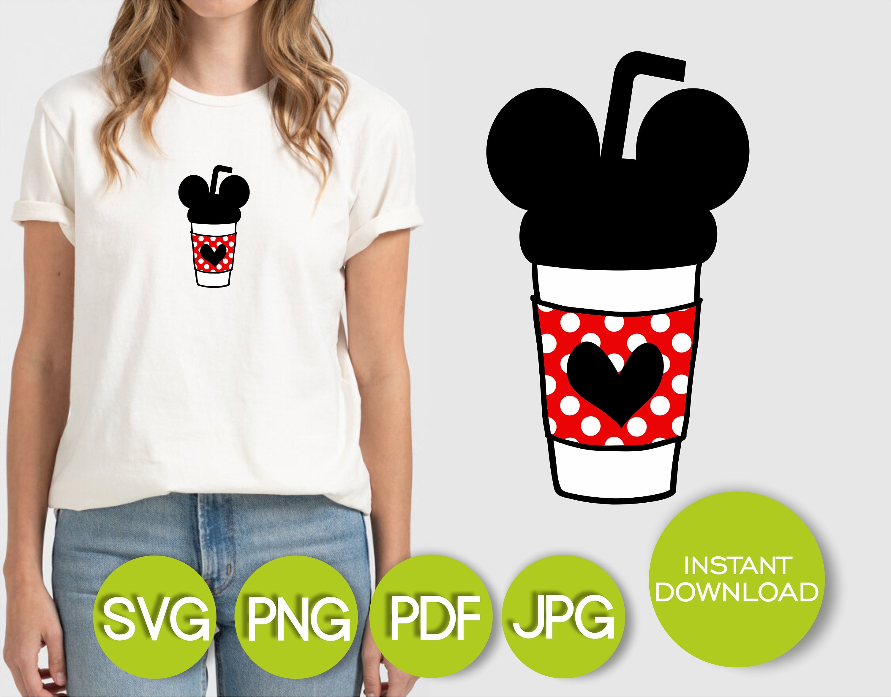 Minnie Cup SVG Minnie Mouse SVG Disney Coffee Cup Design Etsy