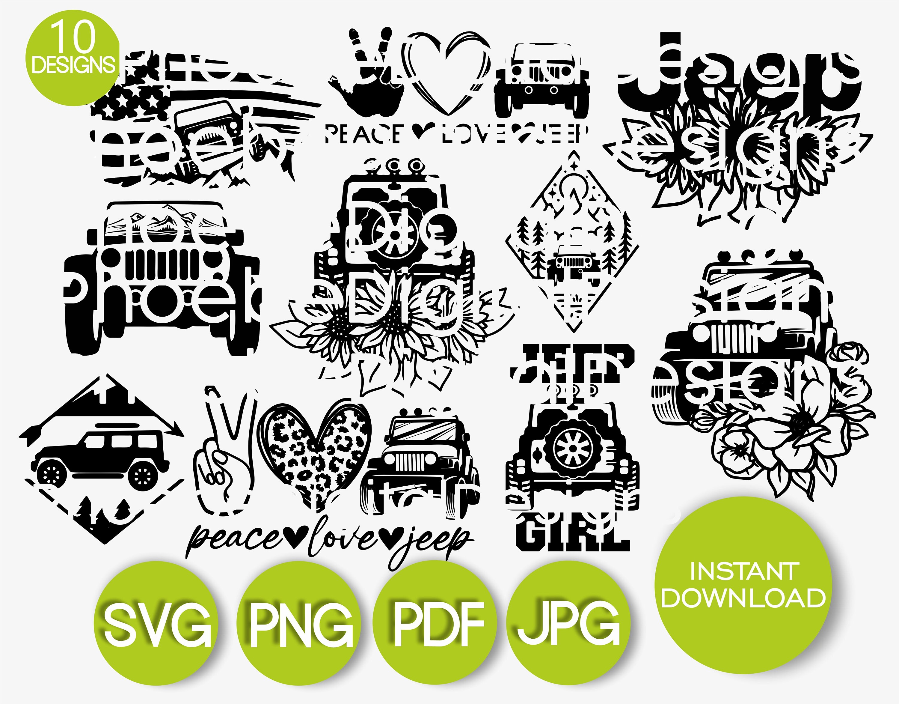 Download Jeep SVG Jeep Bundle SVG Peace Love Jeep SVG Leopard Off ...
