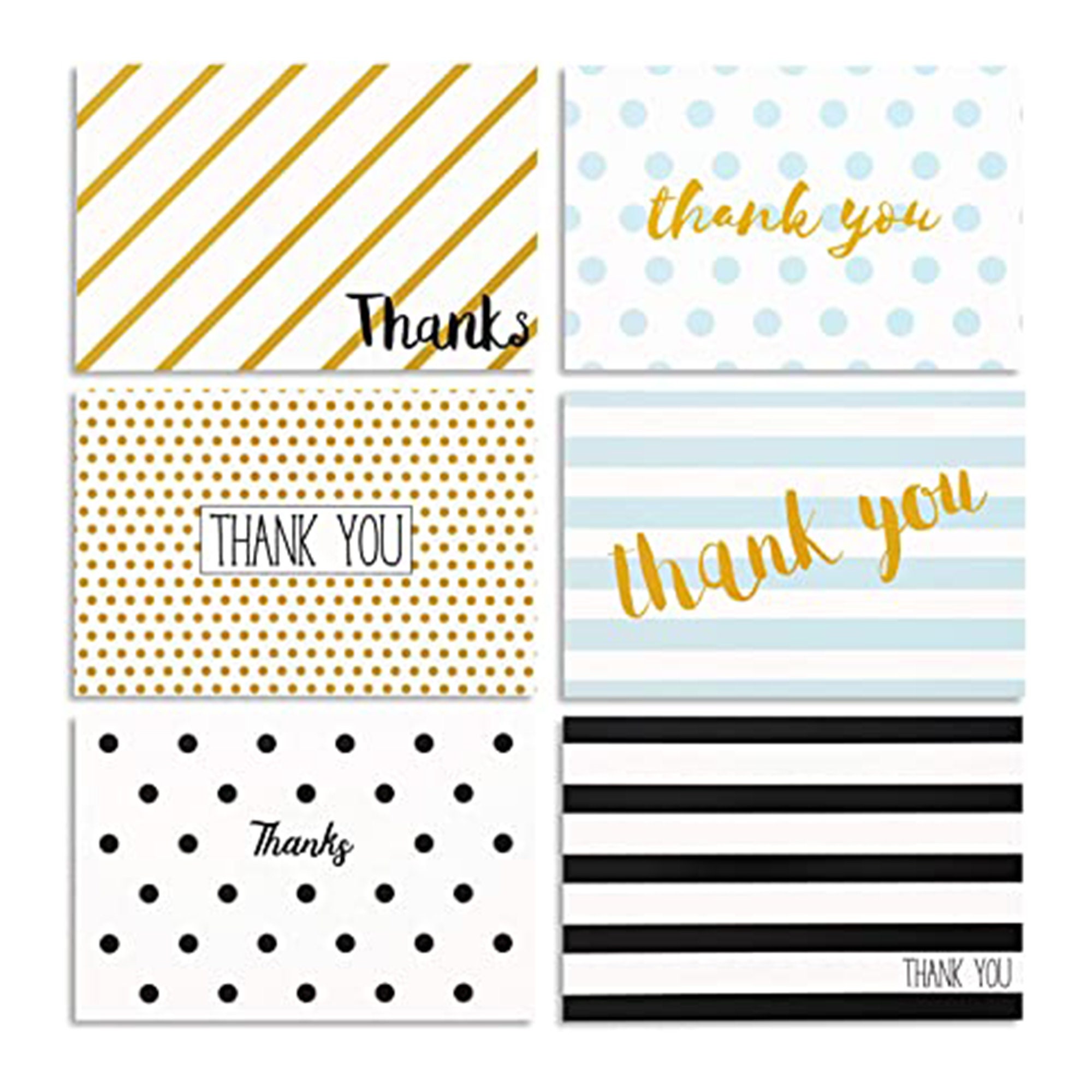 Blank Thank You Cards with White Envelopes 6 Designs 4 x 6  Etsy