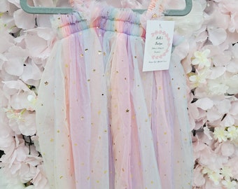 Magic Dust Dress, baby girl dress, birthday dress, cake smash dress, first birthday, party dress, toddler girl dress,  girls rainbow dress