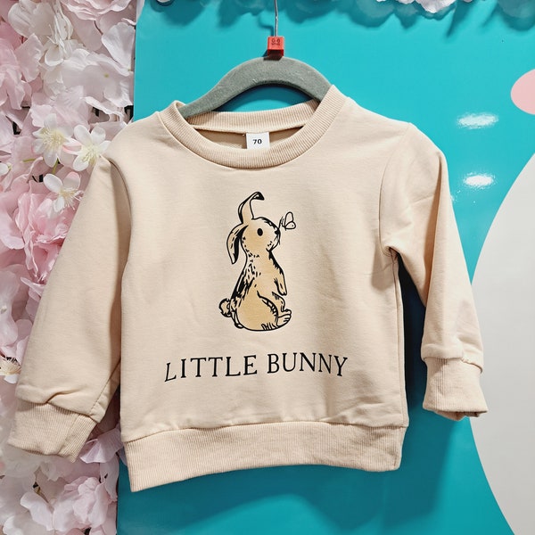 Little Bunny Sweater, neutral baby clothes, easter outfit, baby easter clothing, spring baby, toddler easter jumper, easter gift, baby bunny